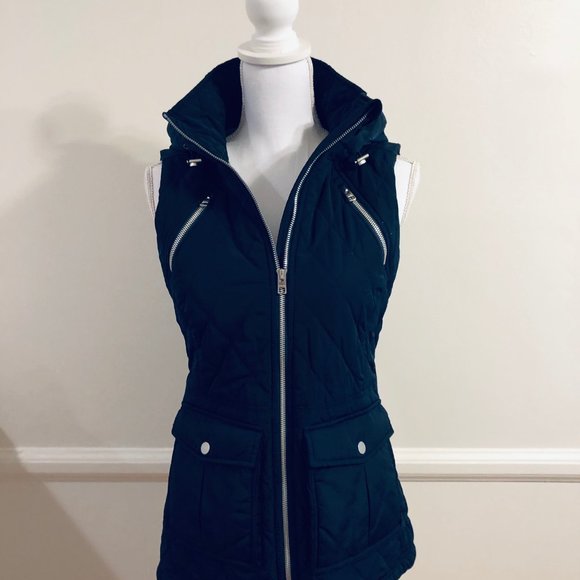 Athleta Jackets & Coats Athleta Quilted Vest W Detachable Hood Xs